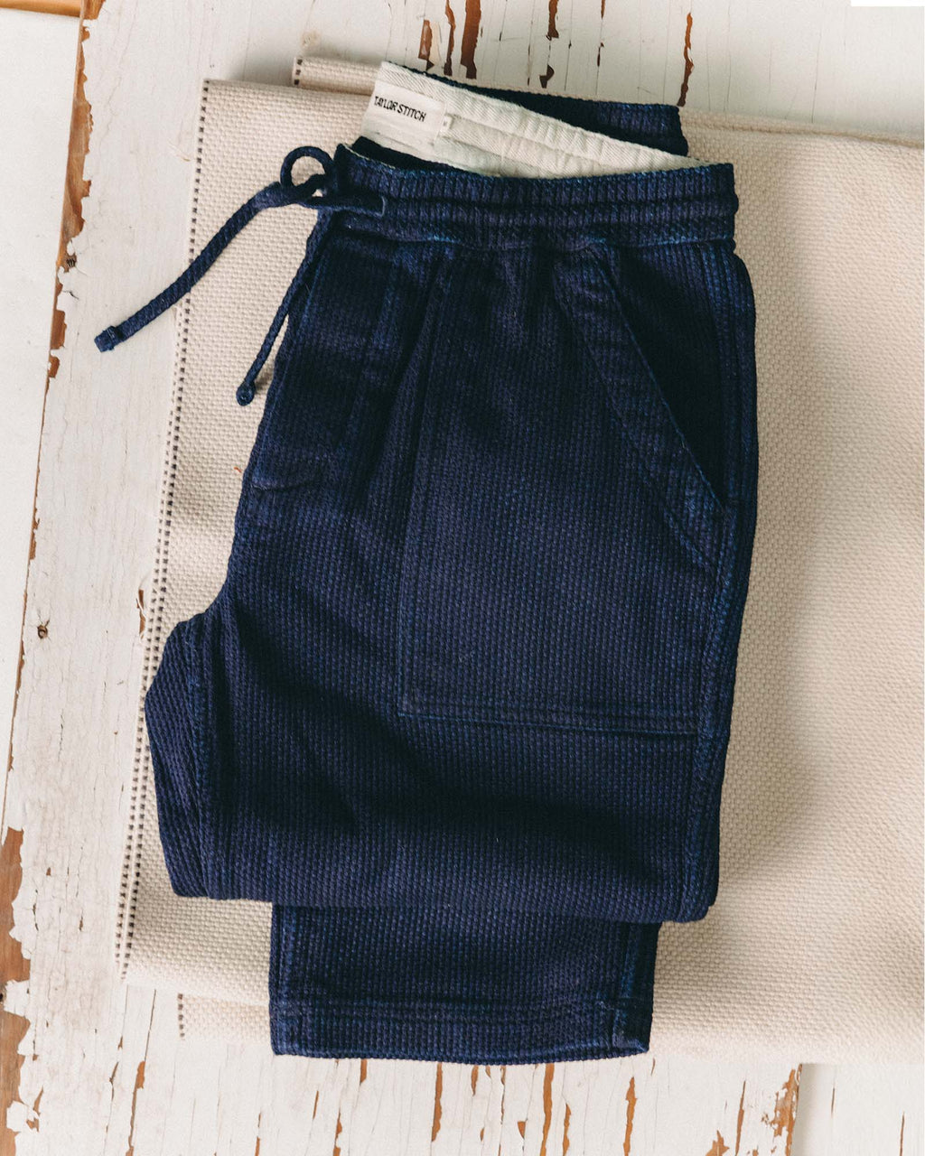 The Breakwater Pant in Rinsed Indigo Sashiko