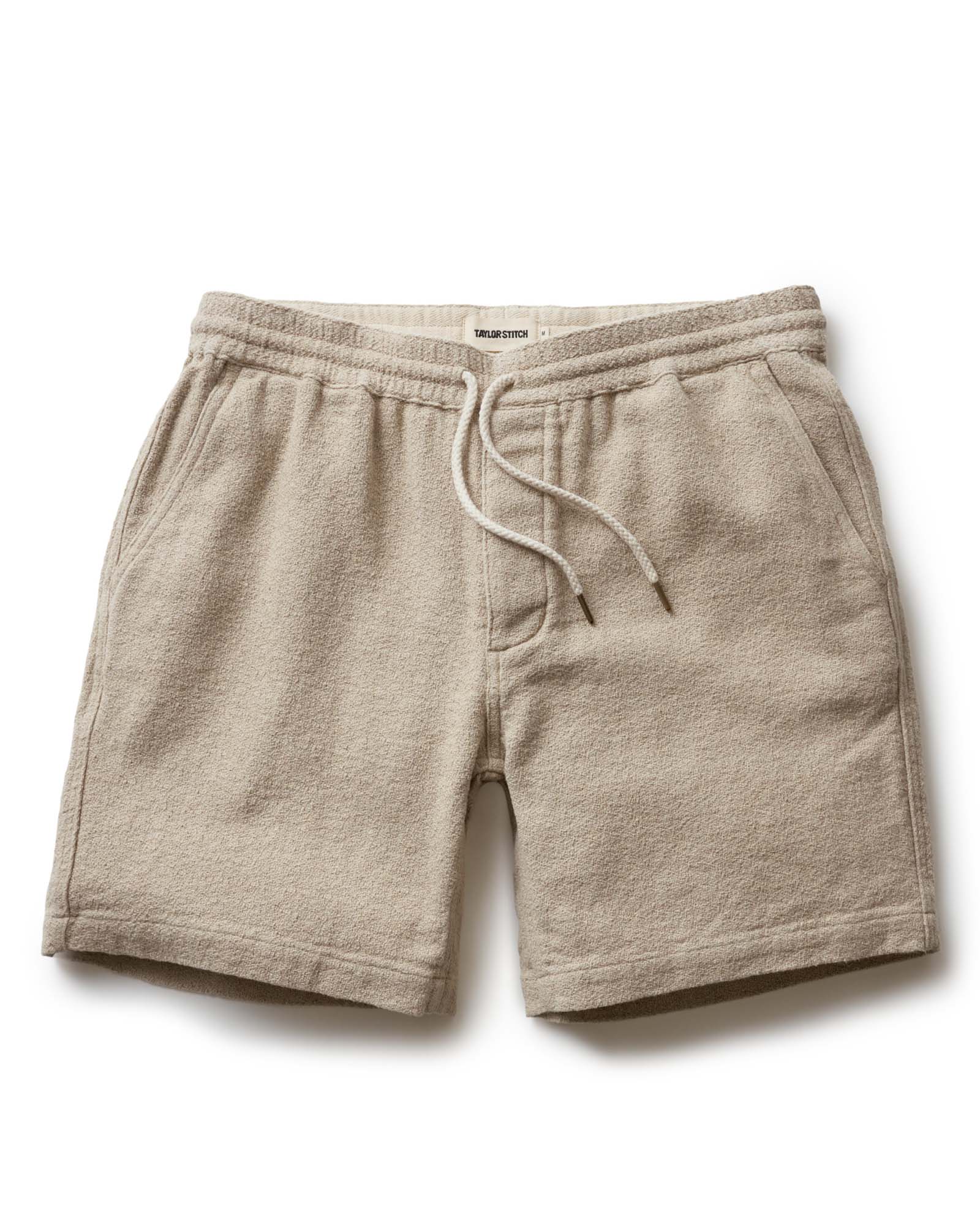 The Apres Short in Heather Oat Crepe