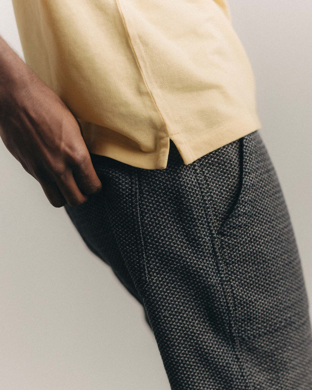 The Breakwater Pant in Charcoal Sashiko
