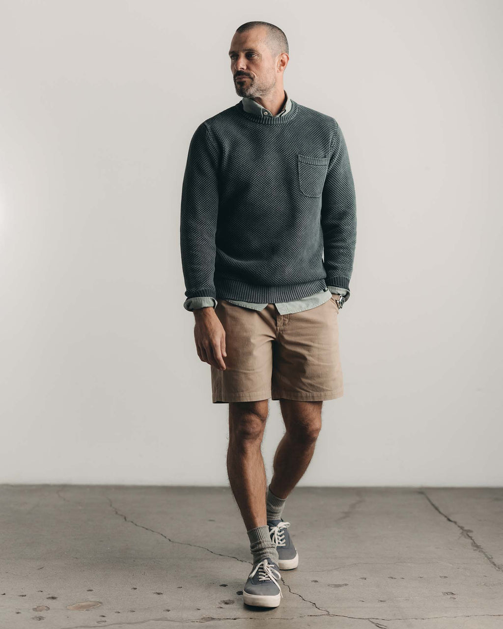 The Foundation Short in Organic Khaki