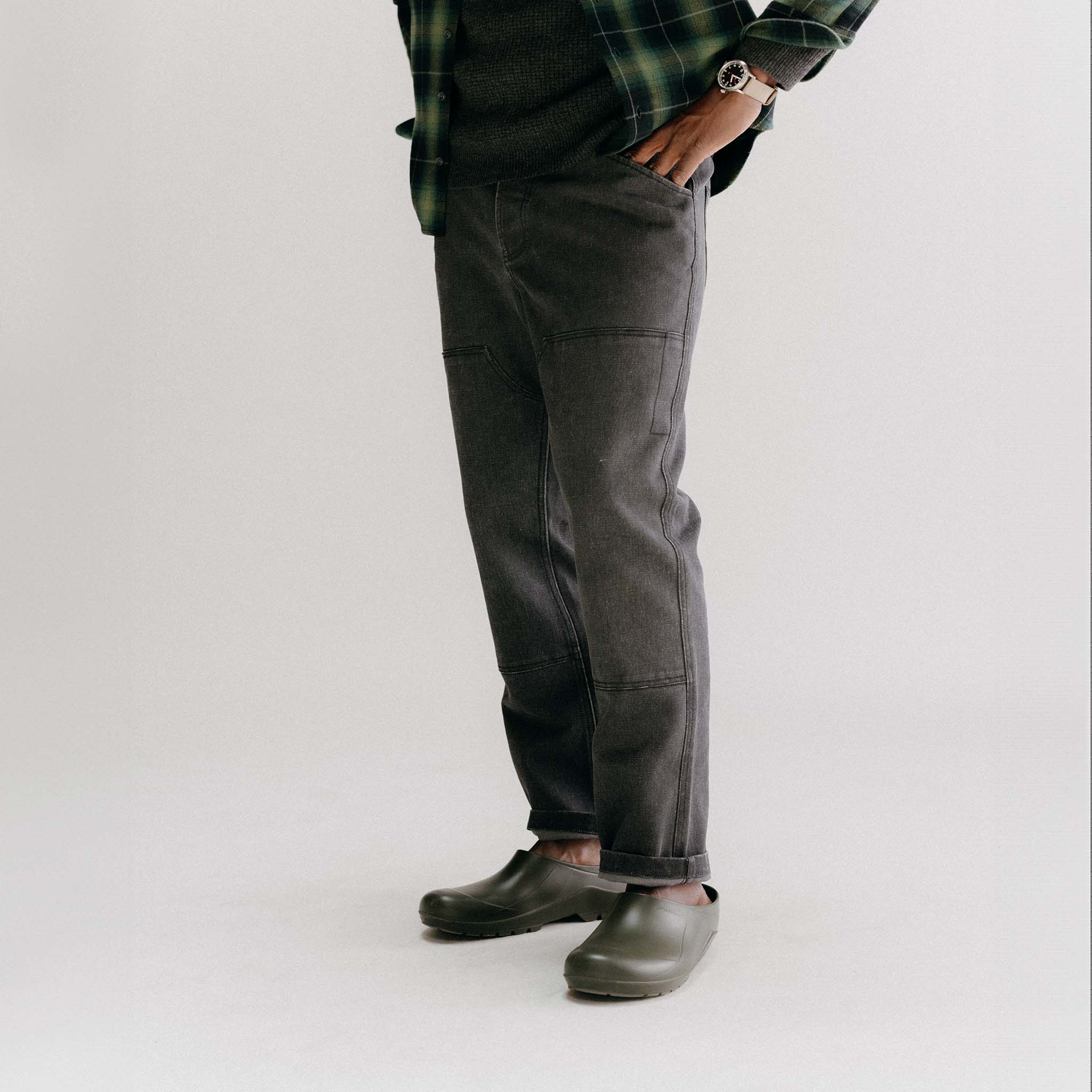 The Chore Pant in Coal Chipped Canvas
