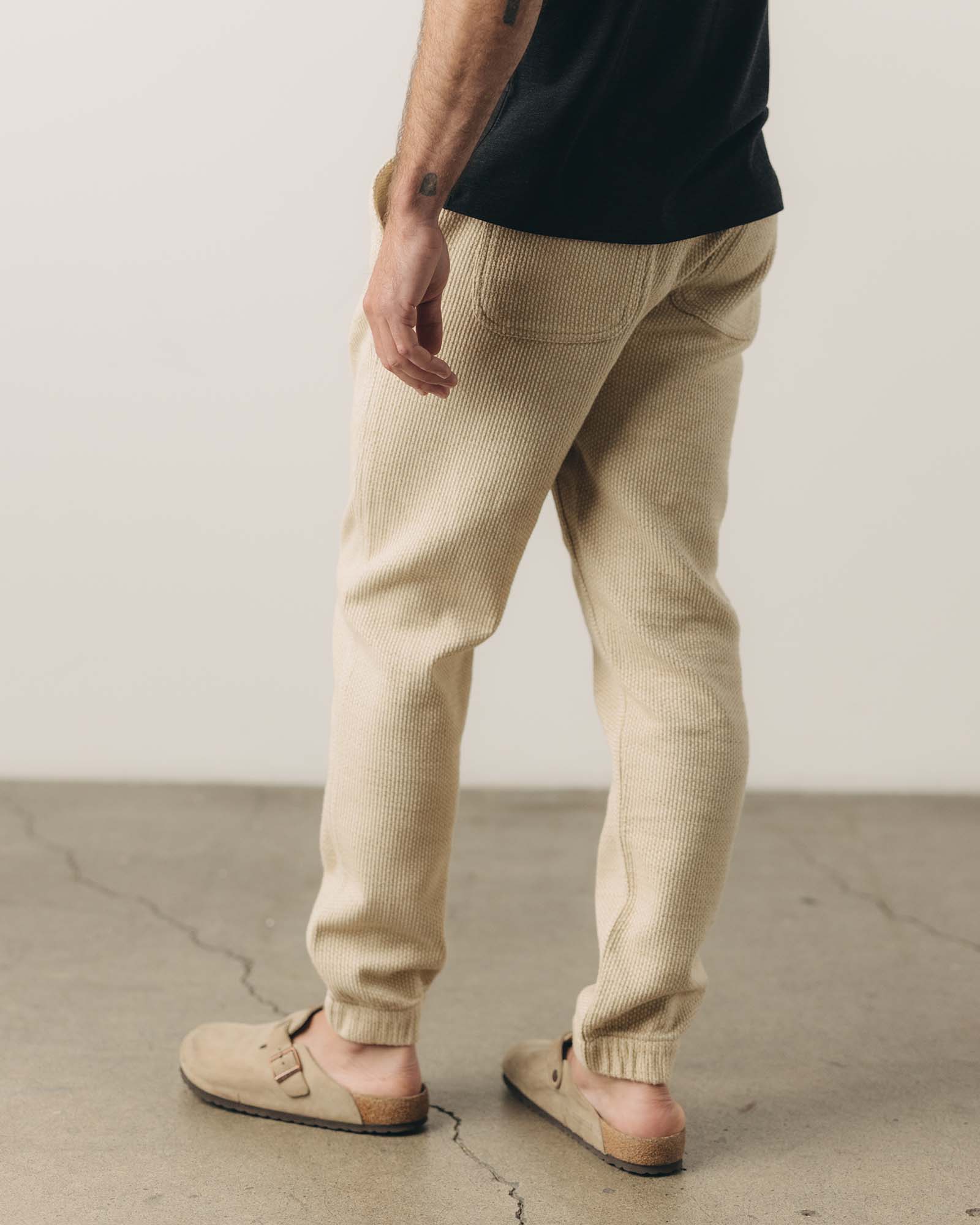 The Apres Pant in Natural Sashiko